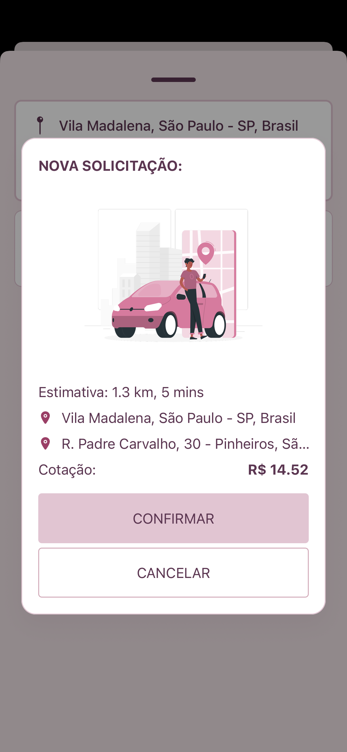 Ow Mãe — confirmação da viagem
